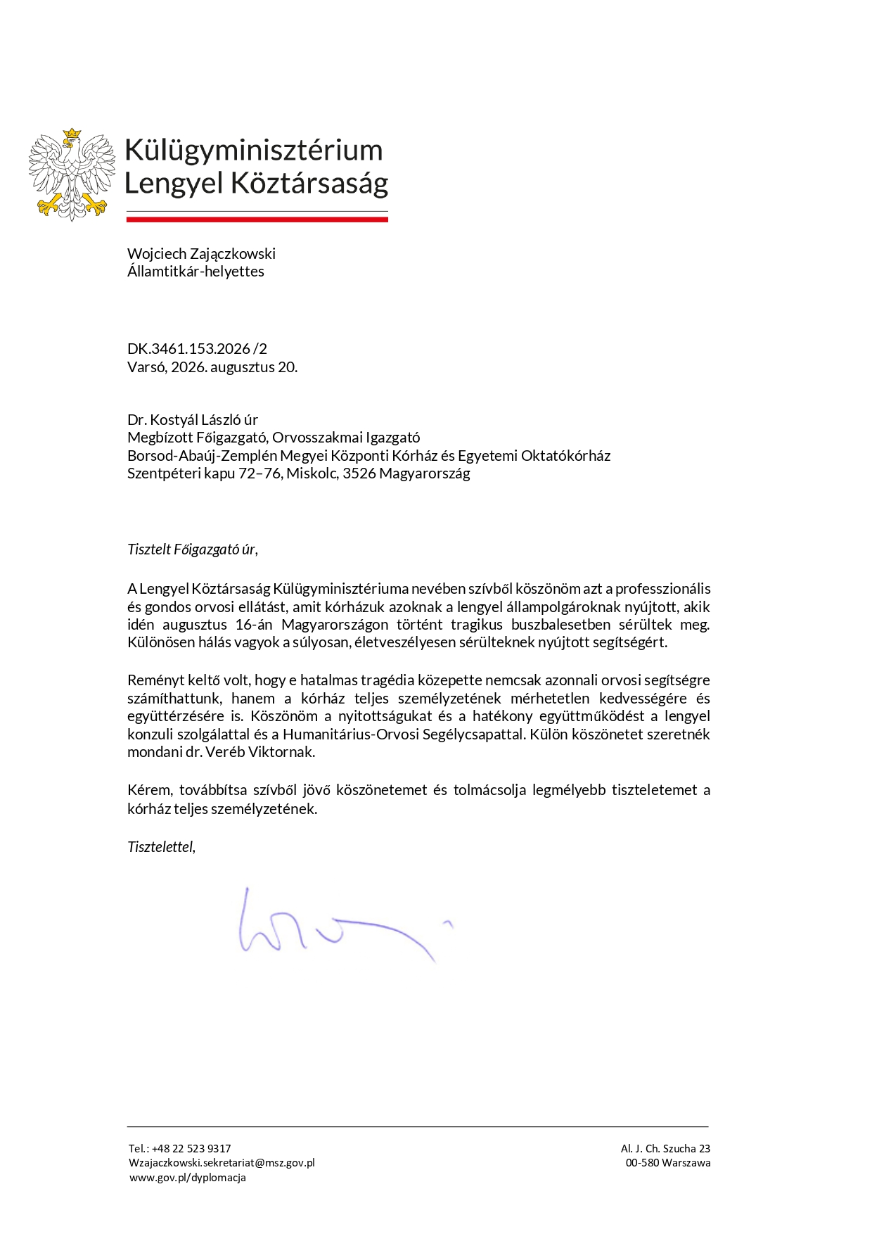 Köszönetnyilvánítás