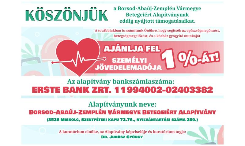 Adó 1% köszönet