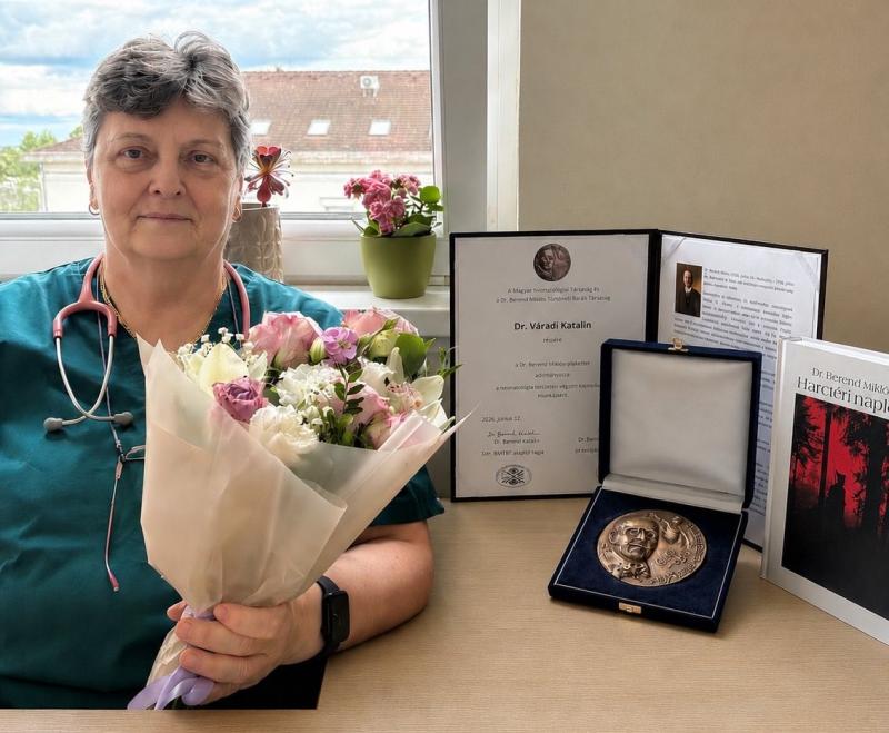 Dr. Váradi Katalin kapta az első Dr. Berend Miklós Plakett díjat